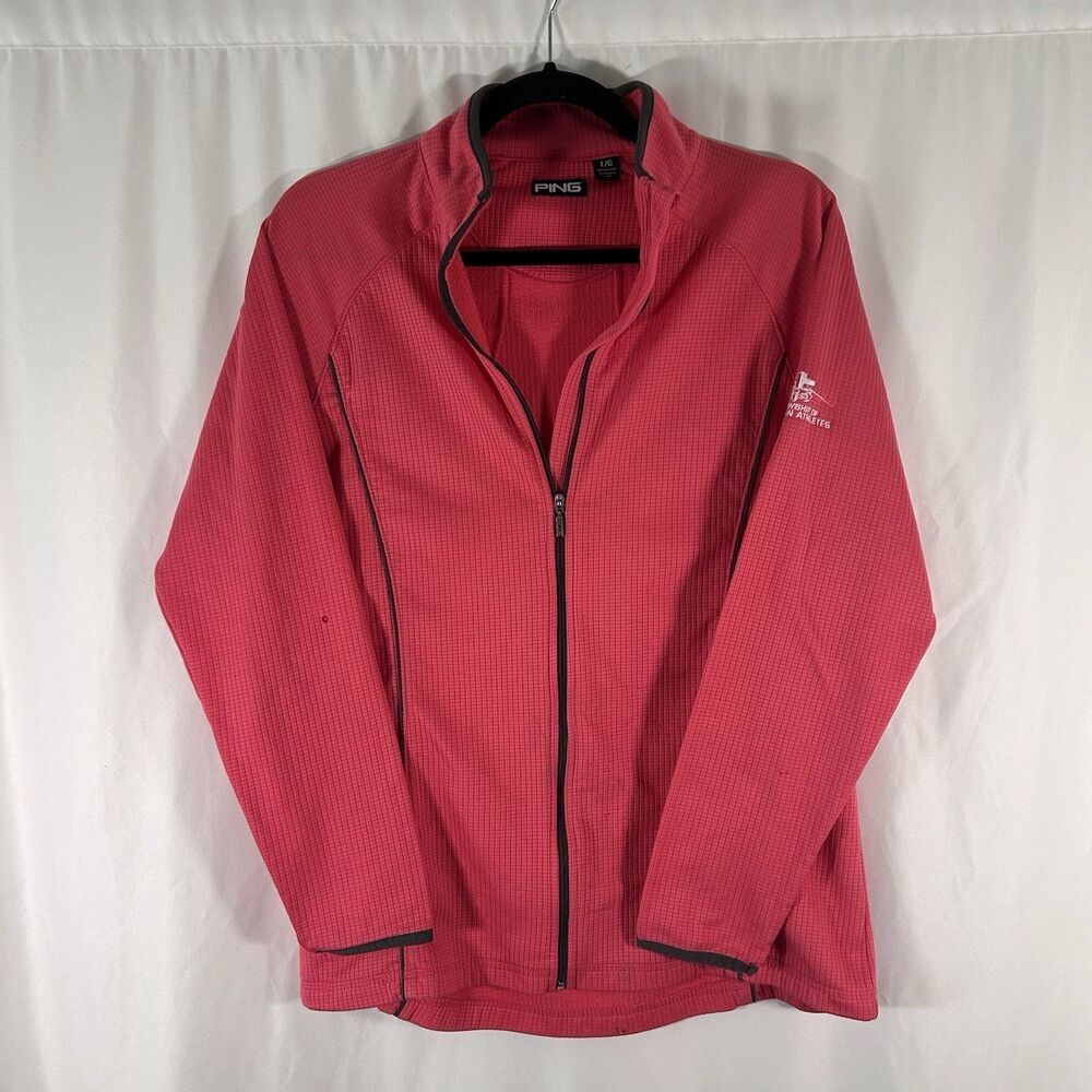 Ping Jacket Women's Large Pink Full Zip Fellowship of Christian Athletes Pockets